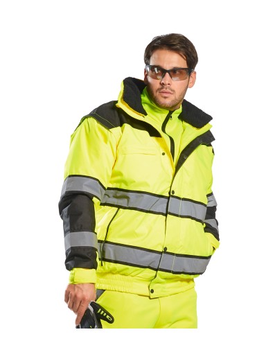 POR-C466-Veste d’aviateur classique de haute visibilité (C466) EN471 CLASSE 3:2. EN343 Classe 3:1.